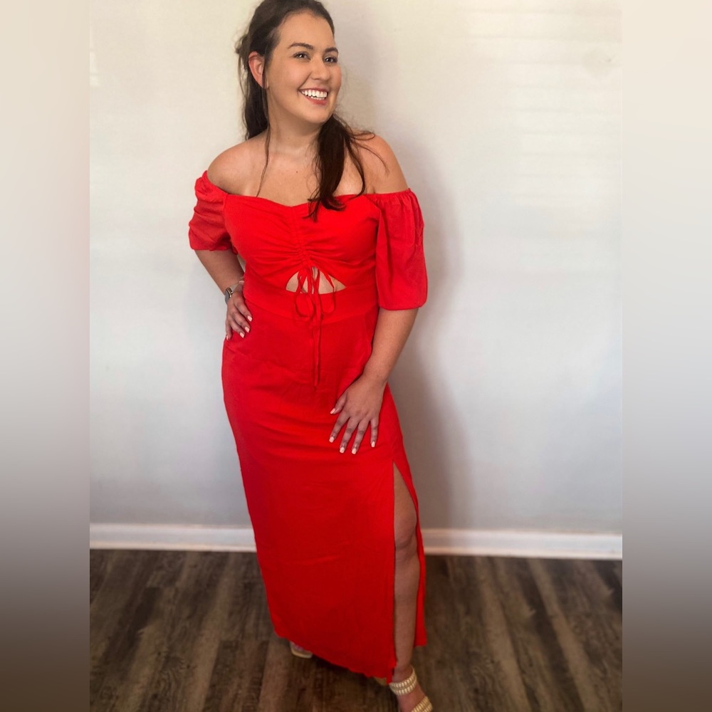 Call It A Comeback Drawstring Maxi Dress